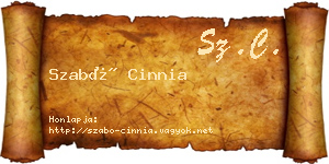 Szabó Cinnia névjegykártya
